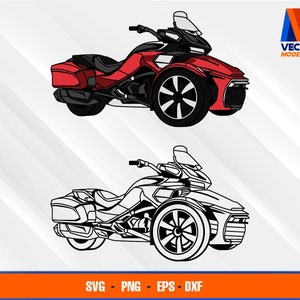 2017 Spyder F3-T Three Wheeler Motorcycle EPS - SVG - PNG - Dxf  Vector Art - Cricut - Silhouette Cameo