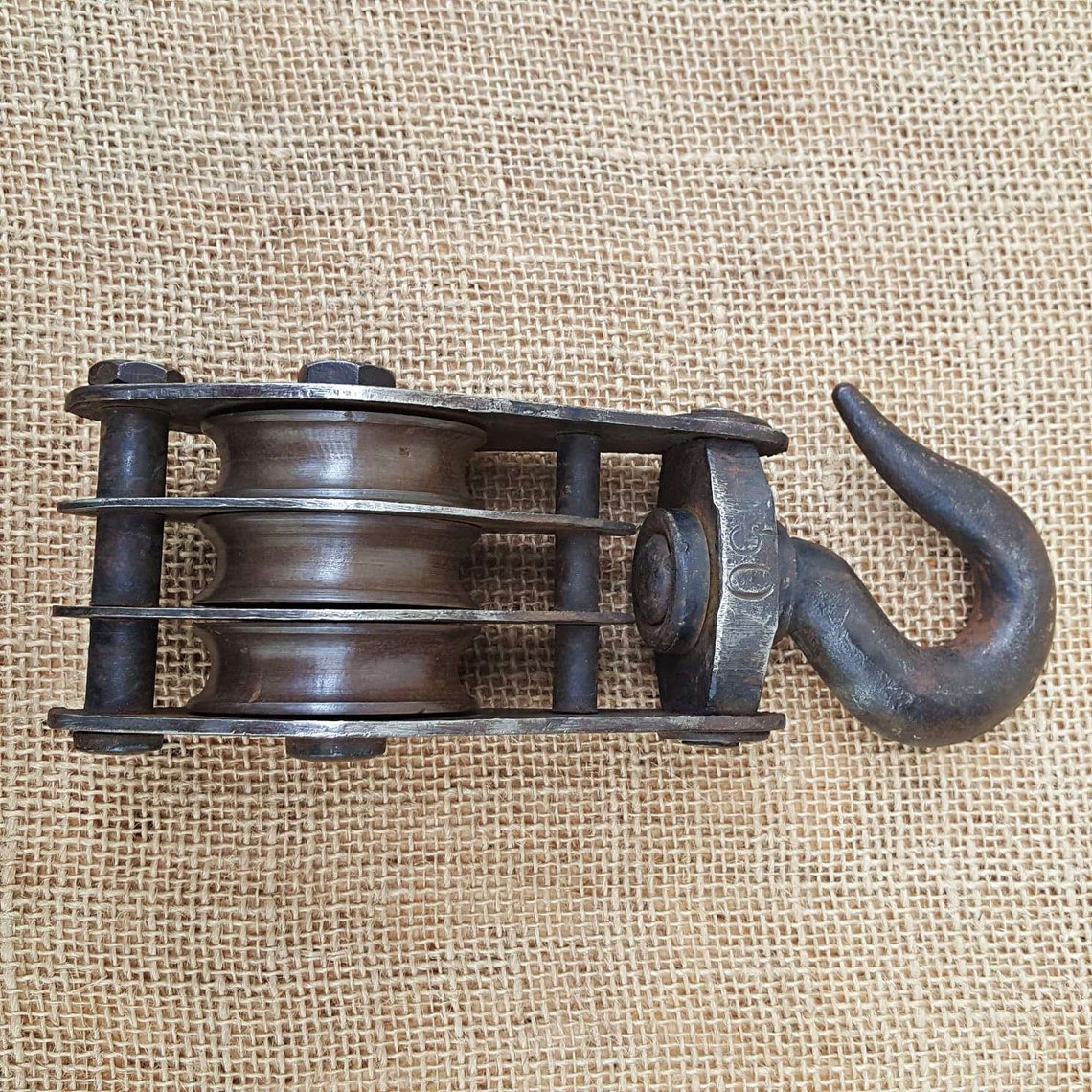 Vintage Decorative Pulley Collection Three Way Pulleys Etsy