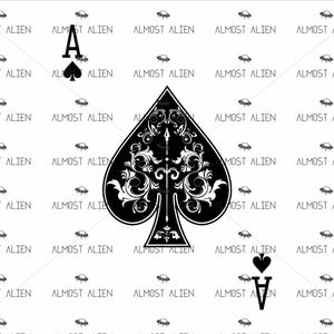 Ace of Spades Playing Cards, SVG Cut File, Instant Download
