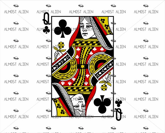 A vintage queen of diamonds playing card isolated on a black background Stock Photo