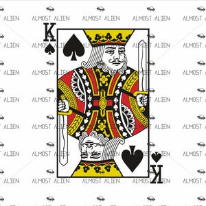King of Spades Playing Cards, SVG Cut File, Instant Download