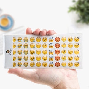 Hoja de pegatinas 10 x 10 Pipsticks de Emojis Emociones