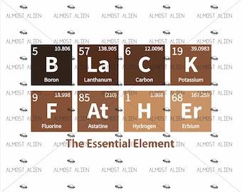 Black Father Melanin The Essential Element, Periodic Table, SVG Cut File, Instant Download
