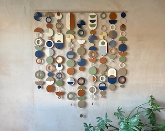 Extra Large Mid-Century Wall Hanging – Handmade Abstract Wood Sculpture