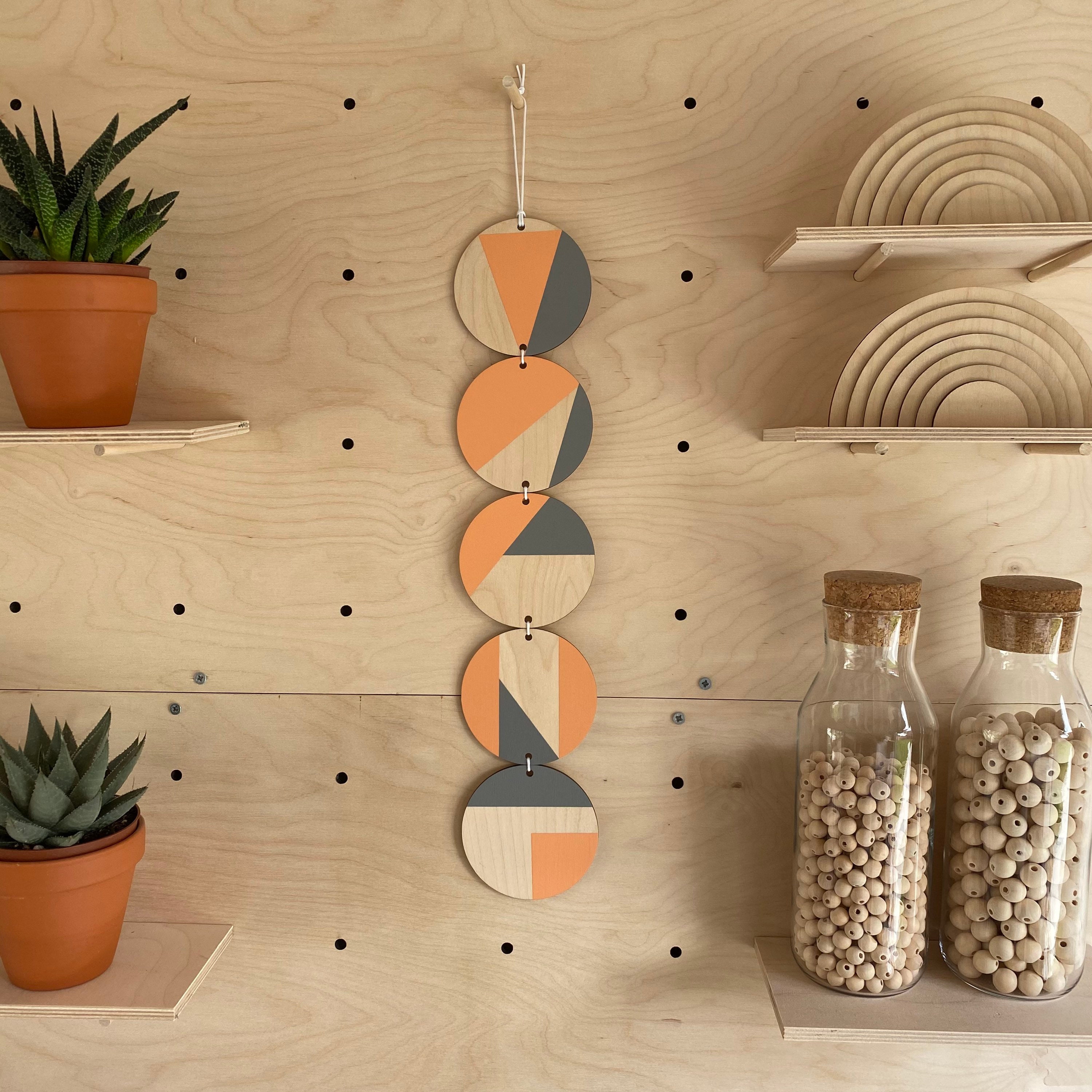 Living Coral and Grey Art Coral Wall Hanging Art Etsy