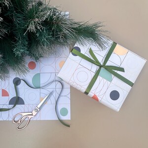 3 fogli di carta da regalo geometrica - Carta da regalo Bauhaus - Carta da regalo di qualità