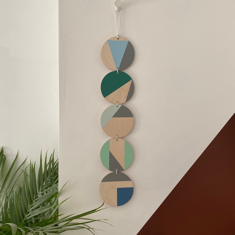 Wall Hanging Colourful Geometric Art Plywood Decor Etsy