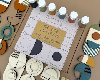 Create Your Own Wall Hangings Kit - Make Your Own Art Gift - DIY Wall Hangings - Mid-Century Art Present - Crafty Gifts - DIY Home Decor Box