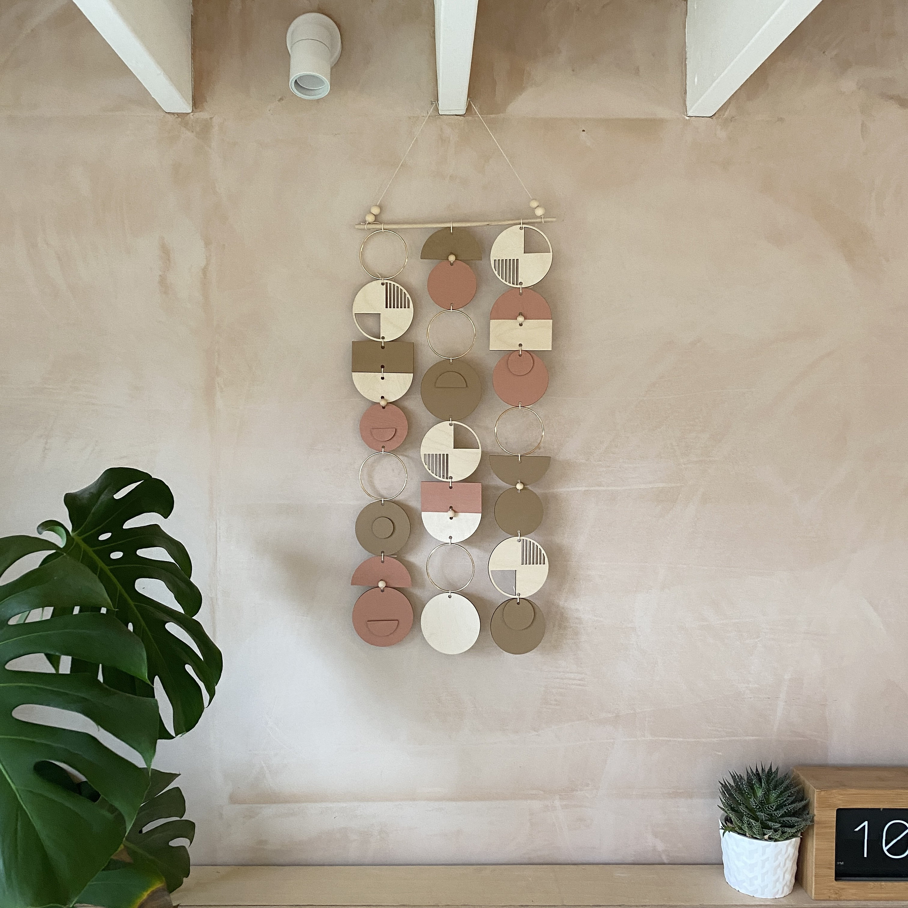 Grande Sculpture Murale - Accrochage Mural Art Géométrique de La Terre Élégante Décor Mixte Décorati