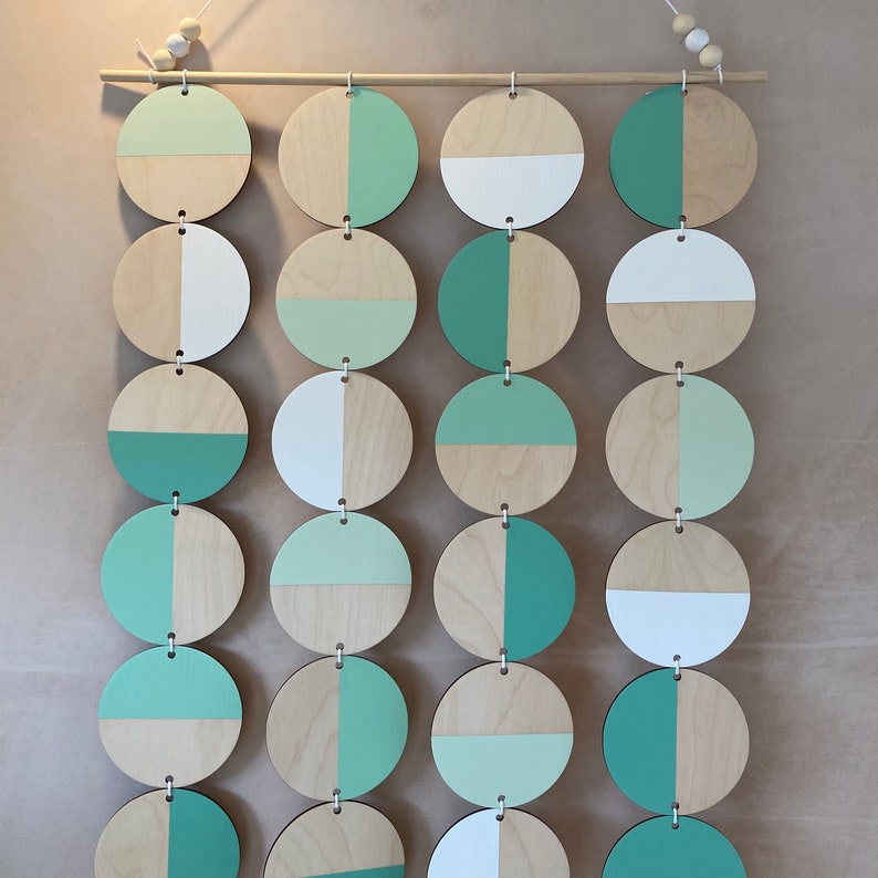 Green Wall Art Large Wall Decoration Green Geometric Art Etsy