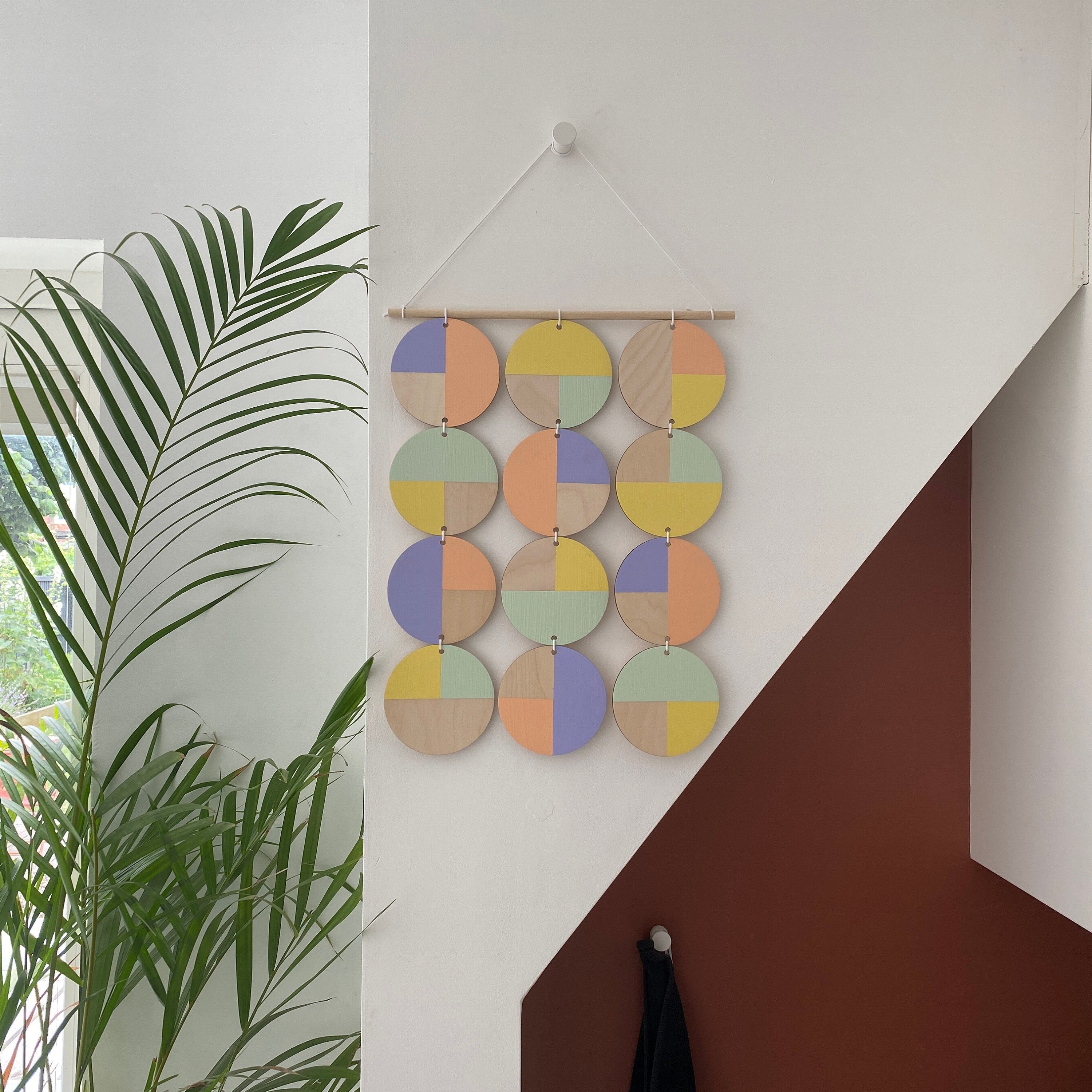 Large Wall Hanging Pastel Wall Hanging Abstract Wall Art Etsy UK