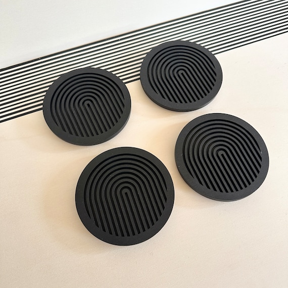 Black coasters for drinks sale