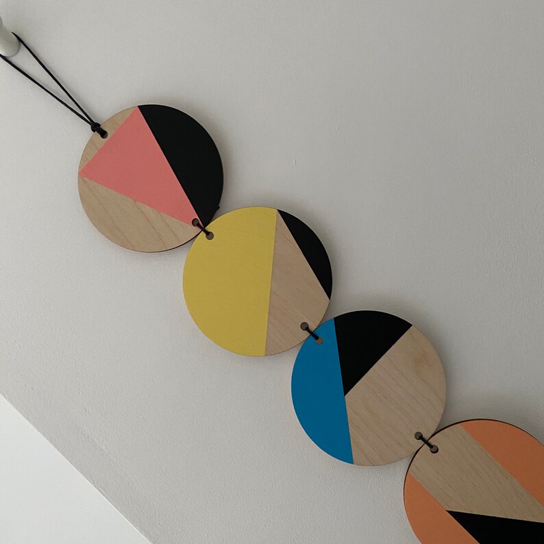 Wall hanging Colourful Geometric Art Plywood Decor Etsy
