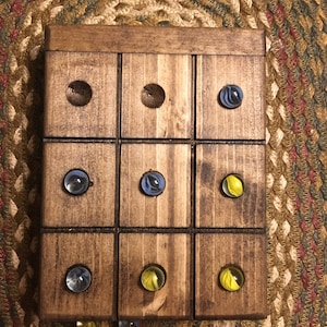 Houten reis Tic Tack Toe-marmerspel