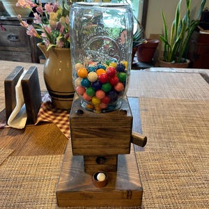 Square Wooden Gumball Machine