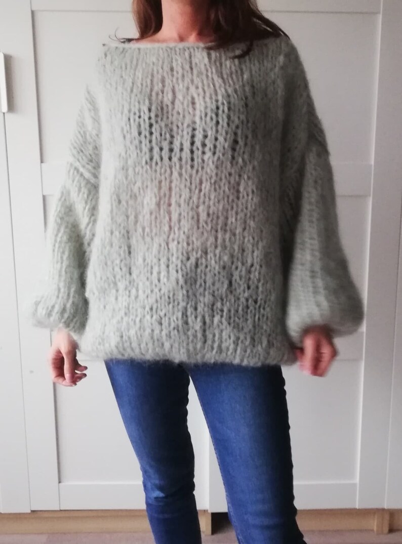 green mohair sweater mohair sweater to order oversized sweater