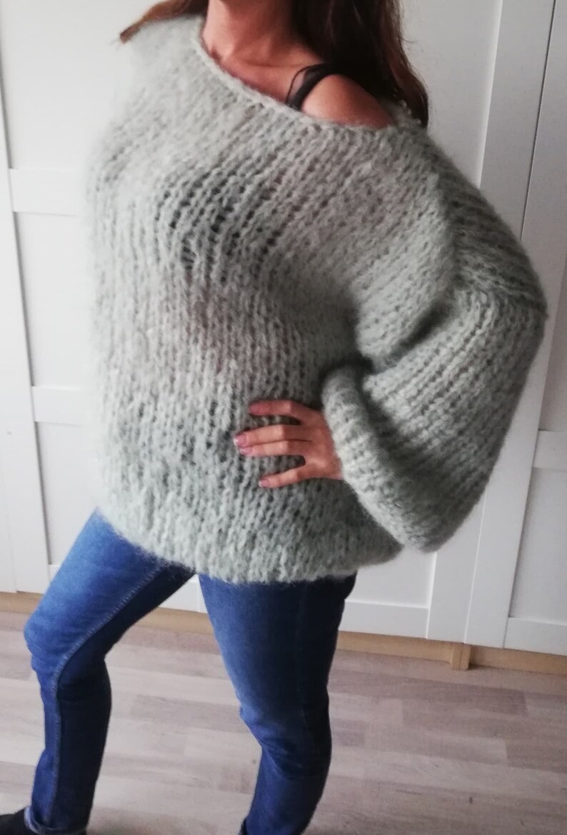 green mohair sweater mohair sweater to order oversized sweater