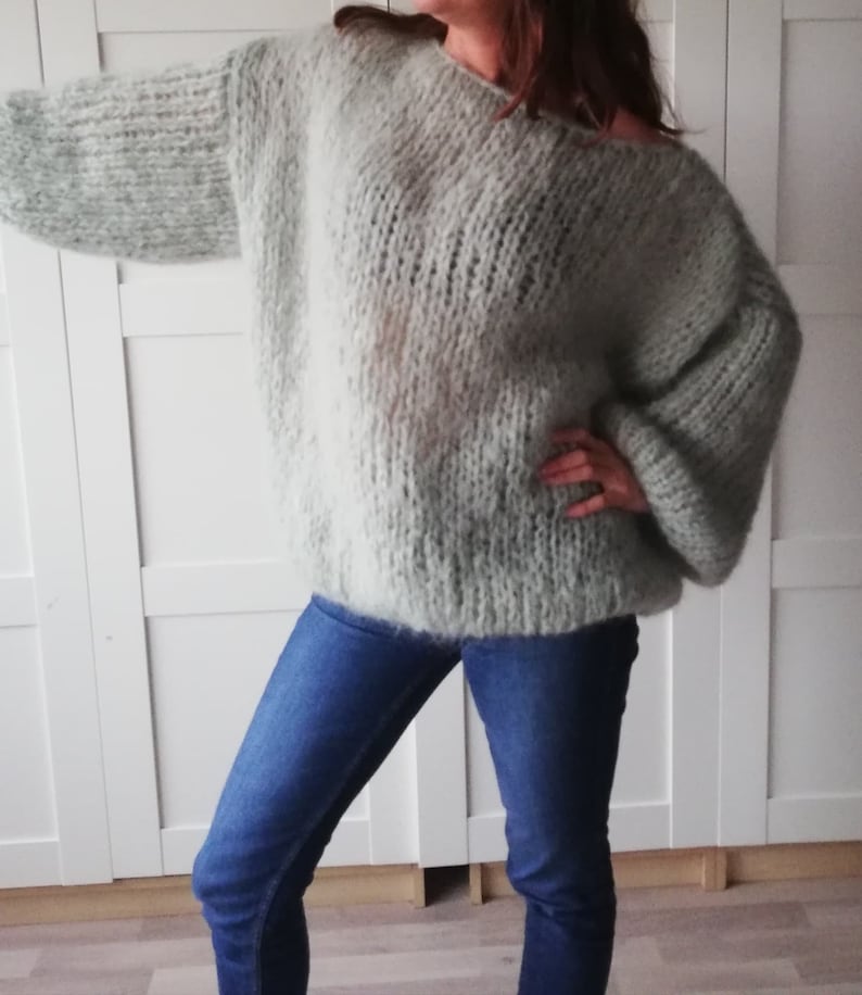 green mohair sweater mohair sweater to order oversized sweater