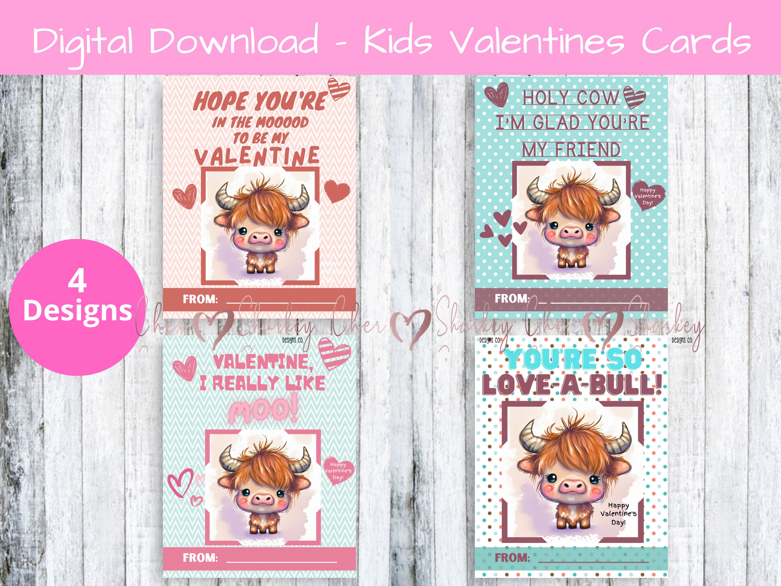 Printable Cow Valentines Classroom Valentines Cards Printable Valentine s Cards Kids Valentines
