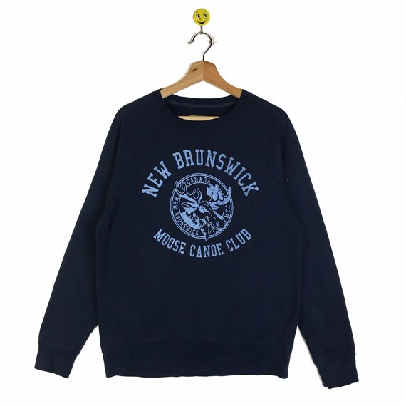 Rare!! Vintage New Brunswick Sweatshirt Moose Cano