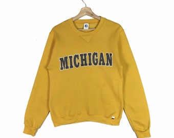 light yellow michigan crewneck