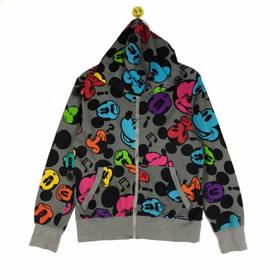 Rare!! Vintage Mickey Mouse Sweatshirt Big Logo Mi