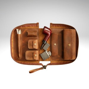 Handmade Genuine Leather Pipe Bag