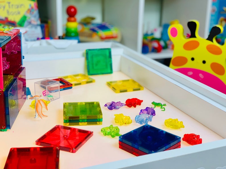 Light and Sensory art activity table box for kids Full set