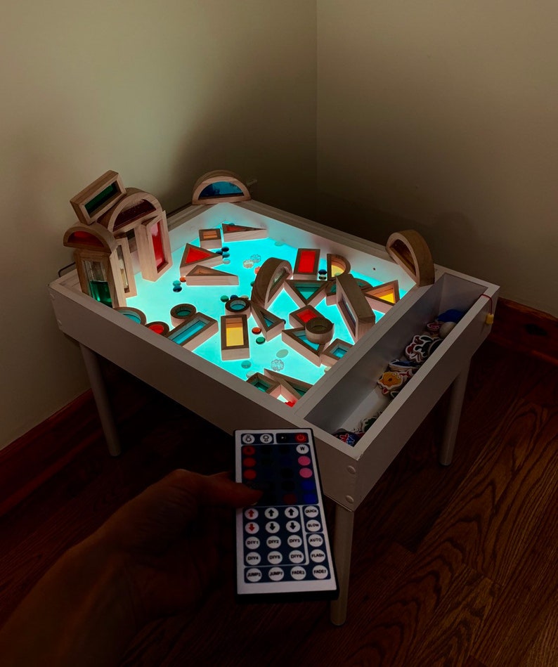 Light and Sensory art activity table box for kids Full set