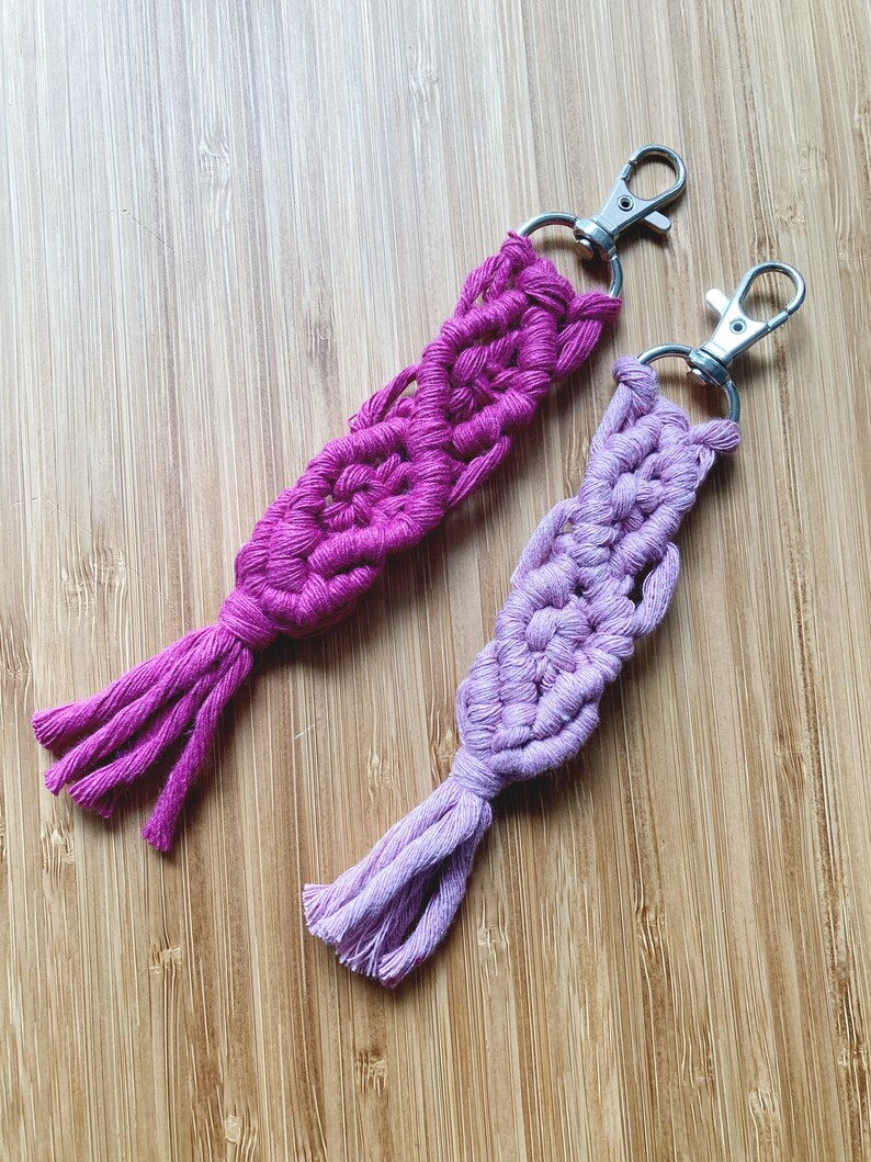 Macrame Key Chain Macrame Purse Charm