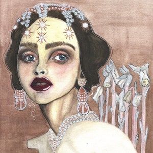 Wydruki akwareli „Ghost Flower” autorstwa Ariela Owensa