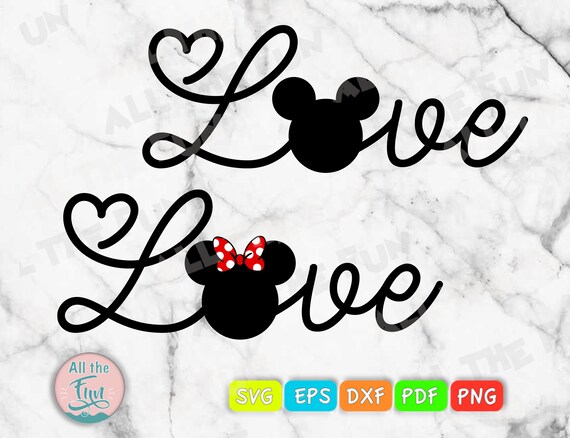 Download Mickey Love Svg Love Mickey Mouse Svg Love Disney Svg Love Minnie Svg Disney Love Svg Cricut Cut File Love Iron On Transfer Dxf Png Jpg