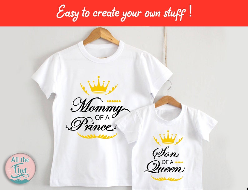 Download Mommy of a Prince svg Son of a Queen svg Mother and Son Crown | Etsy