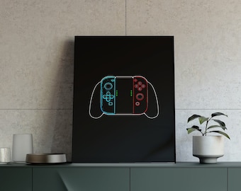 Gaming Controller Evolution Kunstdruck, Teen Gamezimmer Dekor (Digitaler Download)