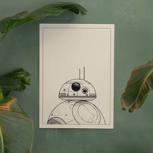 BB-8 portret digitale download print thuis/Star Wars afdrukbare kunst/Droid Wall Art Home decor voor woonkamer/slaapkamer/kinderkamer/gameroom