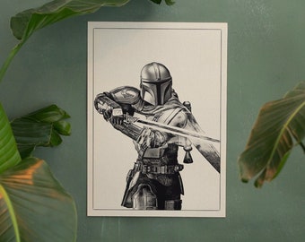 Mandalorian Dark Saber Digital Download Print At Home/Dark Sabre druckbare Wandkunst/Wand Kunst Wohnkultur für Wohnzimmer/Schlafzimmer/Kinderzimmer