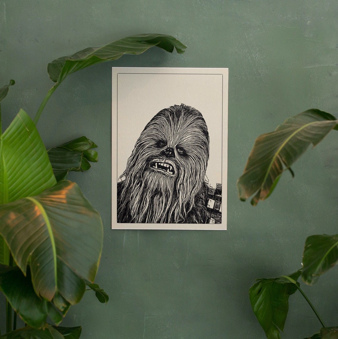 Chewbacca Portrait Digital Print at Home/star Wars Printable Wall Art