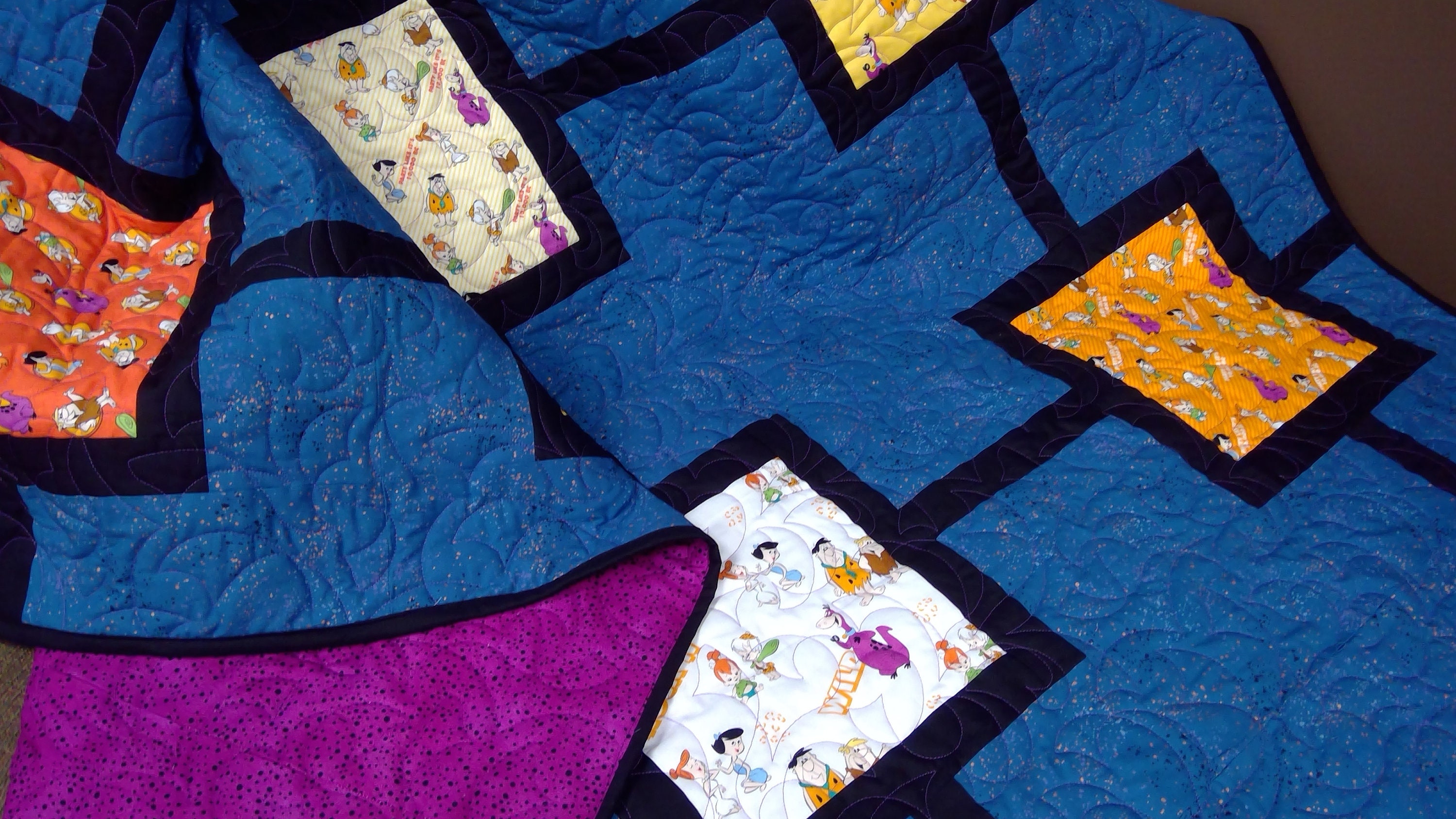 Quilts for Sale Handmade, Flintstones Quilt, Handmade Disney Quilt