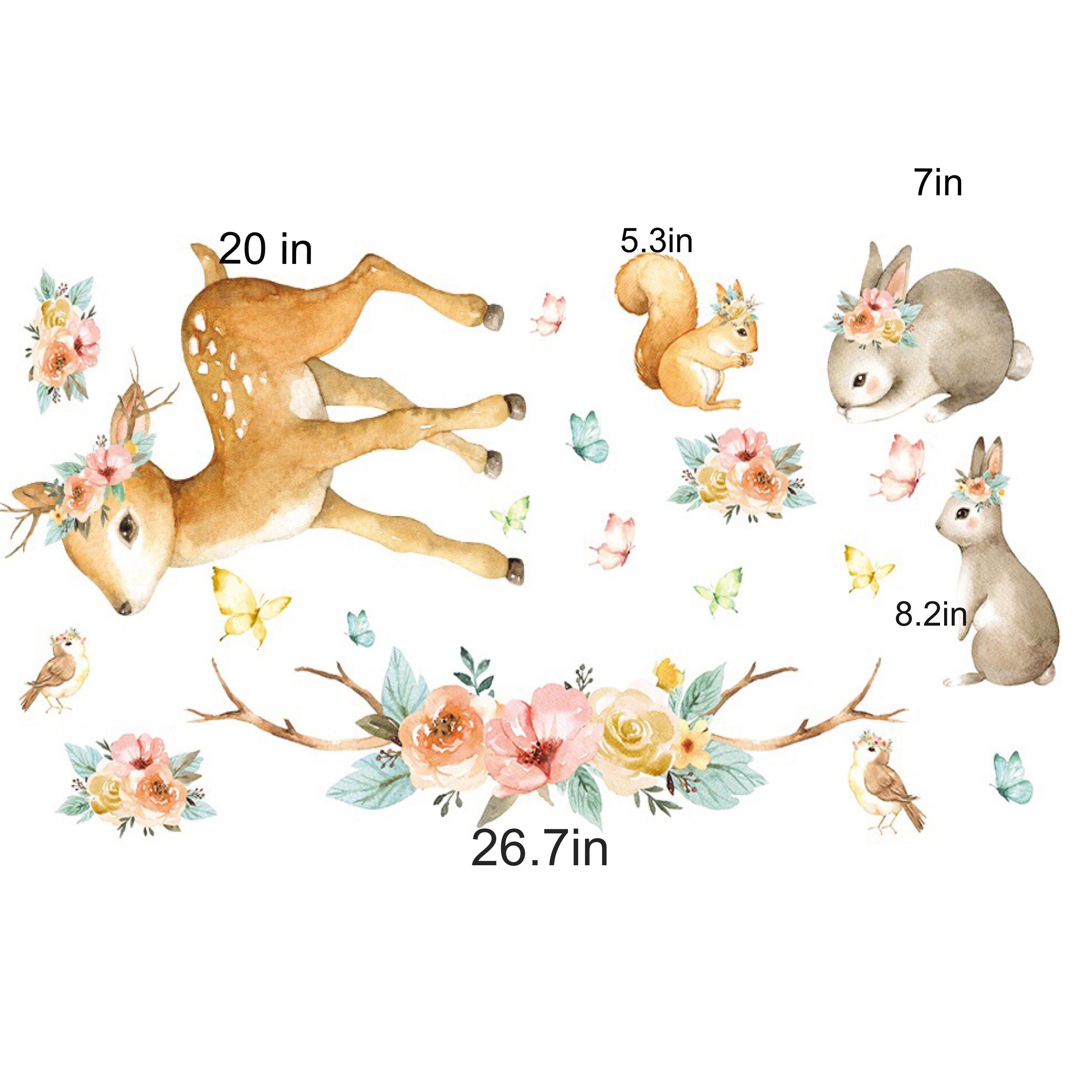 Woodland Nursery Wall Decal for Kids Forest Art Sticker Decor Etsy