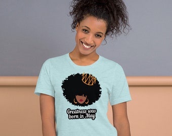 October Birthday Shirt African American Women Natural Hair