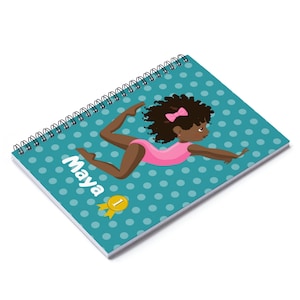 Black Gymnast | African American Gymnast | Gymnastic Lover Spiral Notebook - Ruled Line
