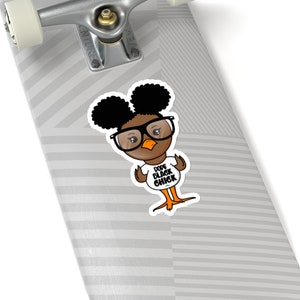 Black Girl Woman Sticker | Dope Black Chick | Hip Hop Culture | Afro Puffs Natural Hair Kiss-Cut Stickers