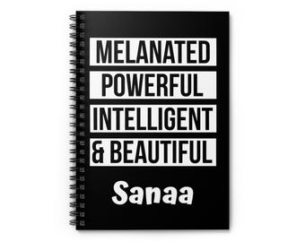 Black Empowerment | African American Pride | Melanin Notebook | Spiral Notebook - Ruled Line