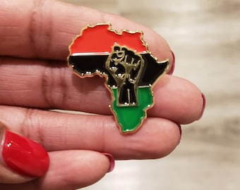 Graduation Enamel Pin | RBG Africa Lapel Pin | Hard Enamel Pin | Black History | Lapel Pin for Her Him | HBCU Graduate | Black Woman