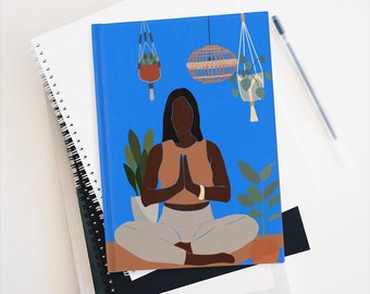 Black Women Plant Journal | African American Plant Lover | Melanin Plant Mom Lady | Black Writer Gift | Green Thumb - Ruled Line Journal