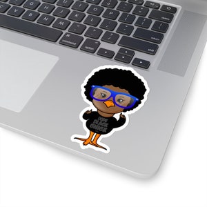 Trendy African American Sticker | Afro Black Lives Matter | Dope Black Chick | Melanin Gift for her | Black Entrepreneur | HBCU Kiss-Cut