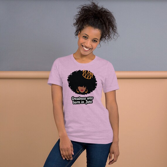 June Birthday Shirt African American Women Natural Hair Etsy