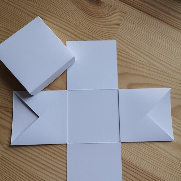 Explosionsbox zum selbst gestalten, blanko, verschiedene Farben, ca. 7 x 7 x 7 cm DIY, selber machen