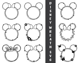 Download Mickey Wreath Svg Etsy