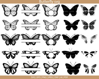 Download Split Butterfly Svg Etsy